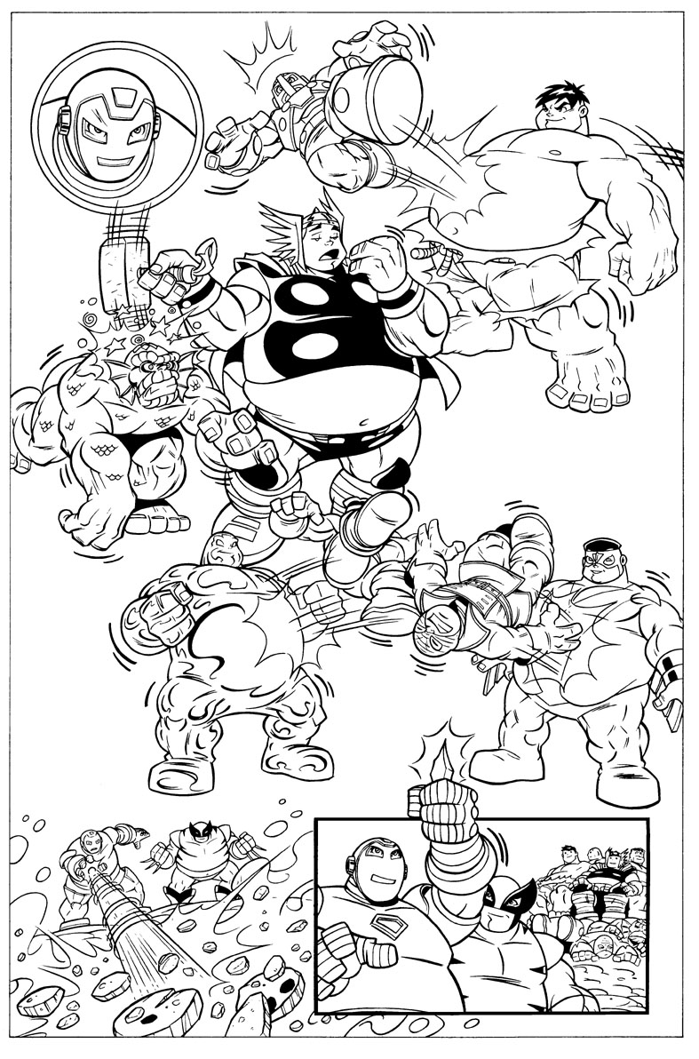 Super hero squad book page by dariobrizuelaartwork on