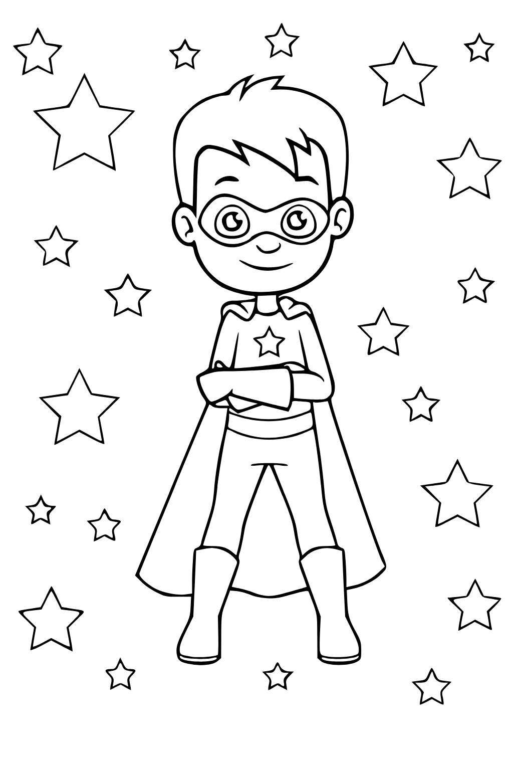 Free printable superhero hero coloring page for adults and kids