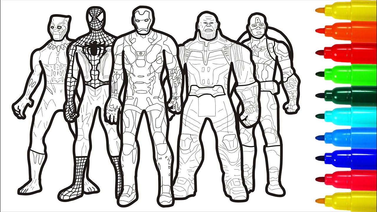 Superheroes arvel coloring pages