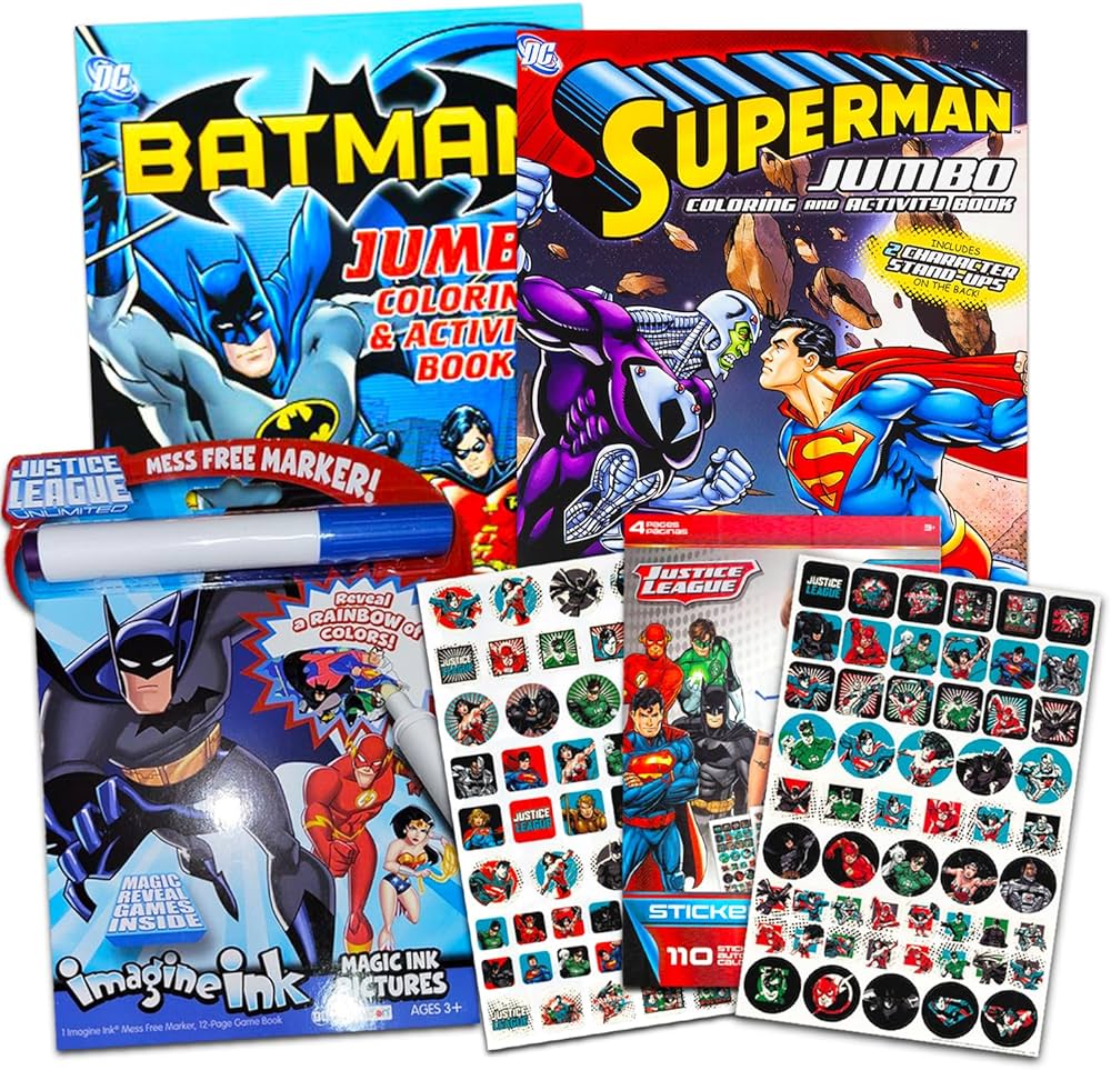 Super hero coloring book super set