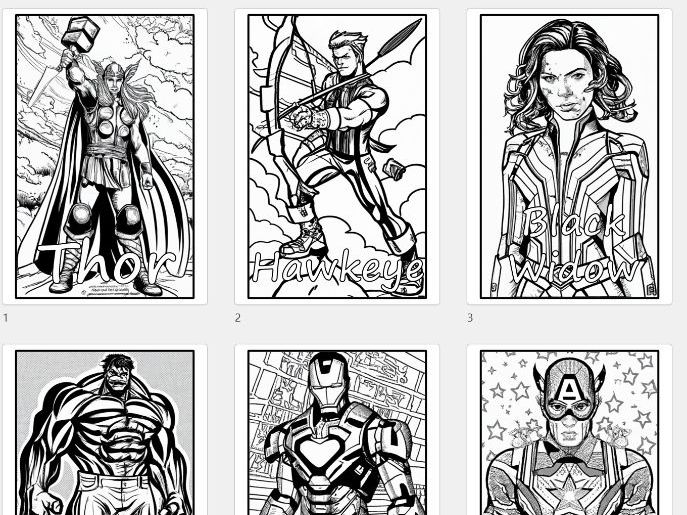 Superheroes dc marvel main character colouring coloring pages sheets mindfulness full a print teaching resources