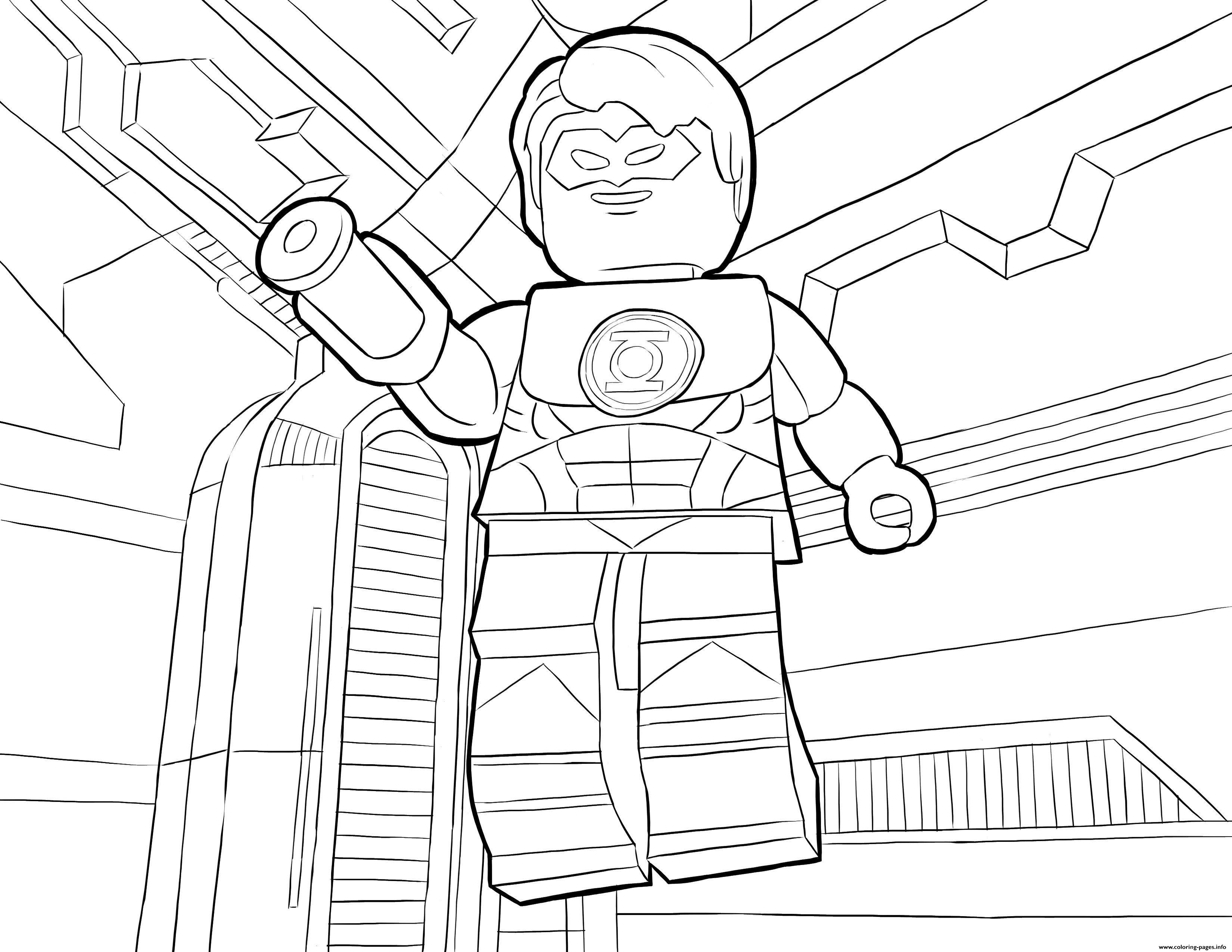 Lego dc universe super heroes coloring page printable