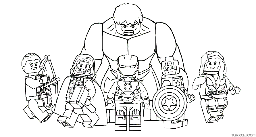 Lego toys avengers coloring page