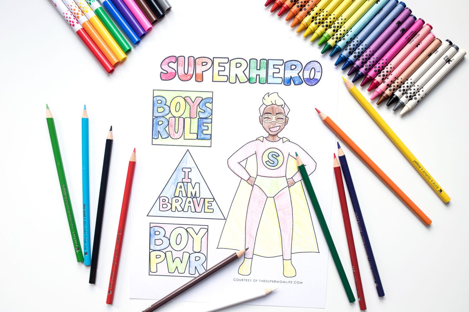 Superhero coloring pages free printable