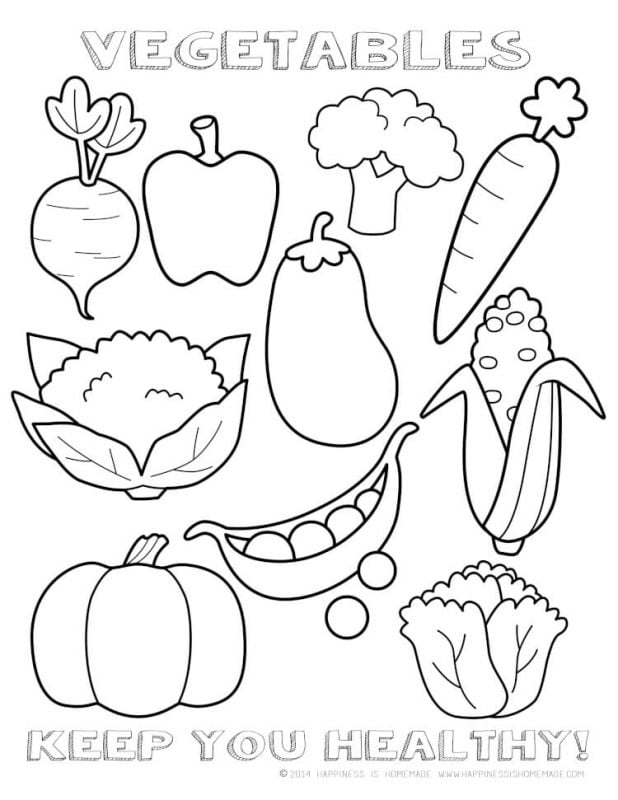 Free printable nutrition coloring pages for kids