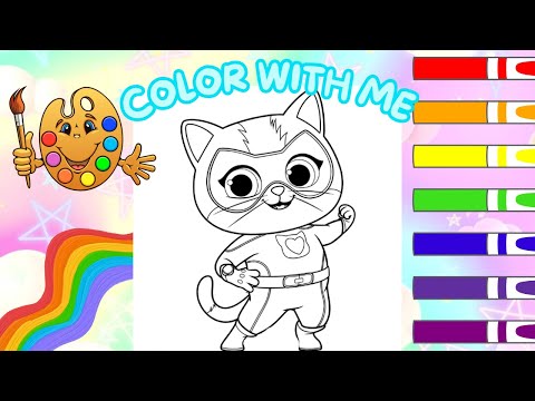 Super kitties coloring pages disney junior