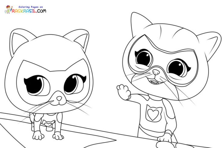 Superkitties coloring pages kitty coloring cartoon coloring pages coloring pages