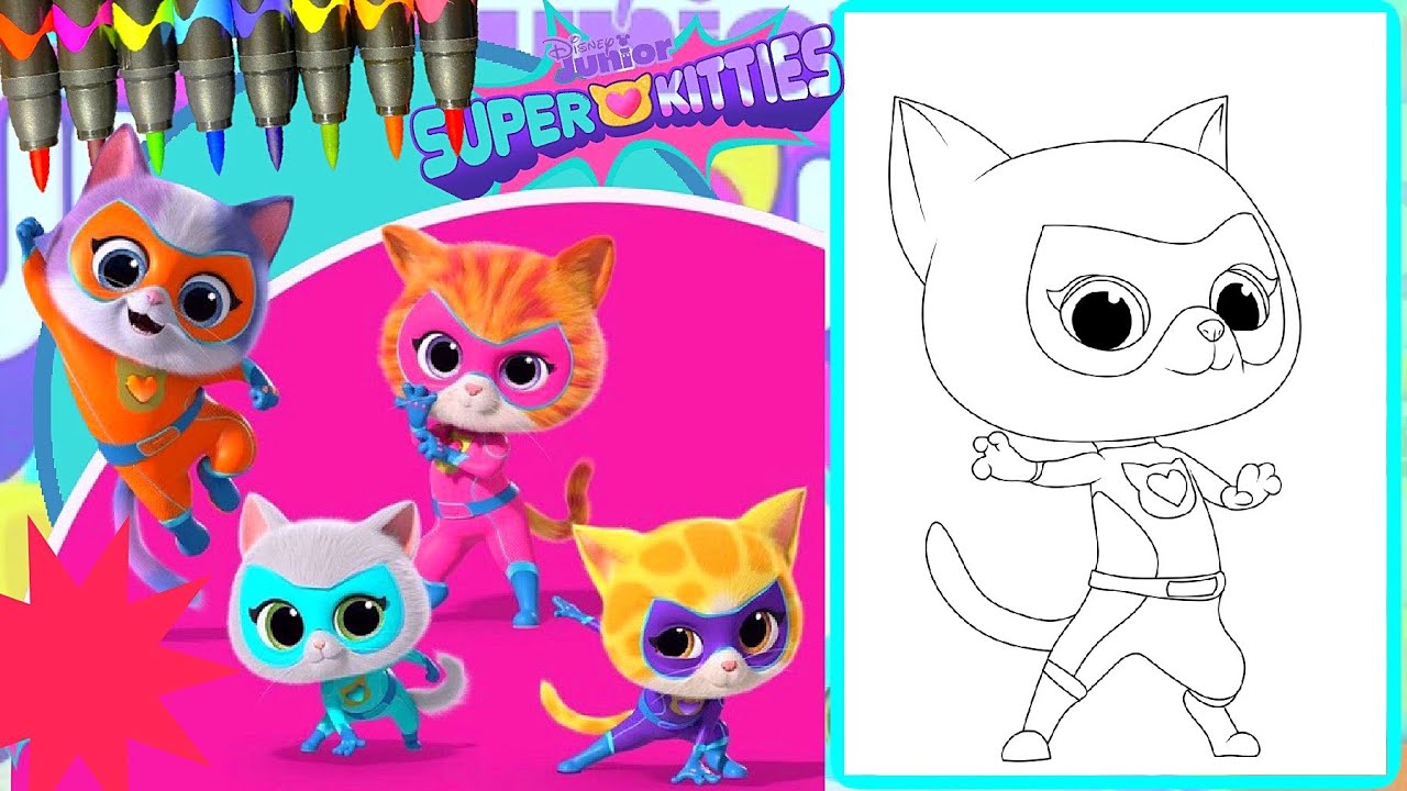 Coloring bitsy from disney junior super kitties