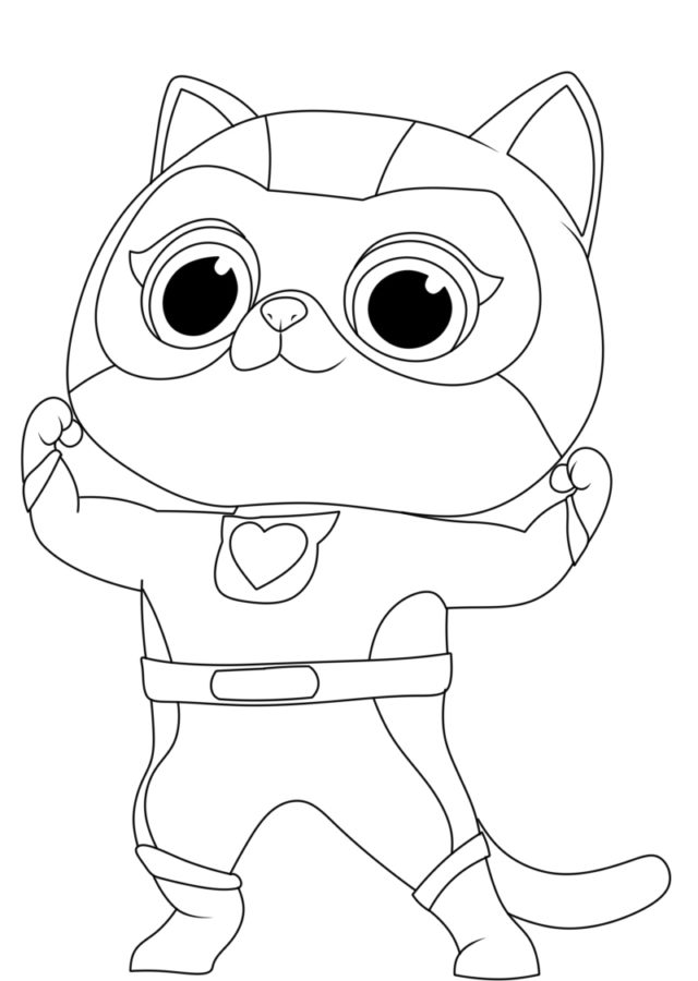 Superkitties coloring pages