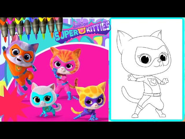 Coloring bitsy from disney junior super kitties