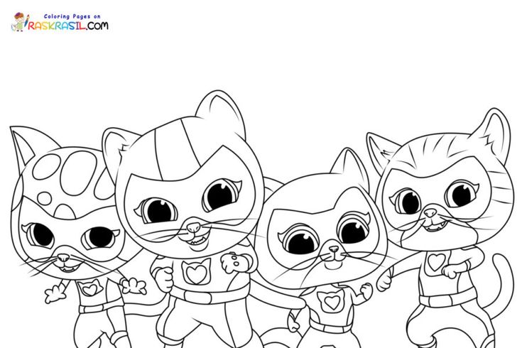 Superkitties coloring pages kitty coloring coloring pages disney junior birthday party
