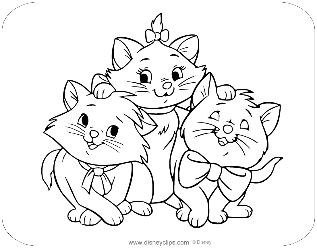 Printable the aristocats coloring pages