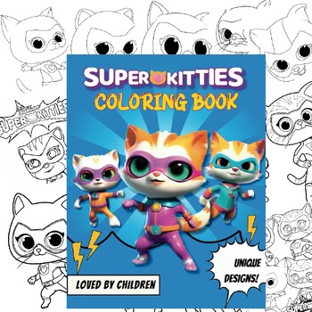 Super kitties coloring pagessuper kitties coloring book printable for kids
