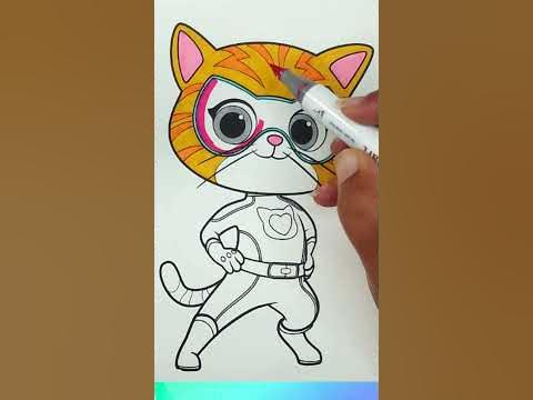 Super kitties coloring pages disney junior