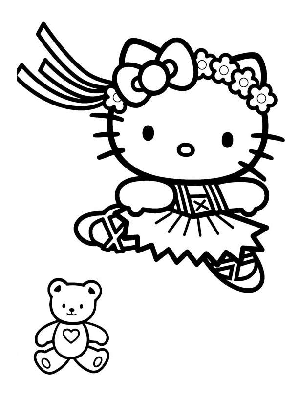 Hello kitty coloring pages to download