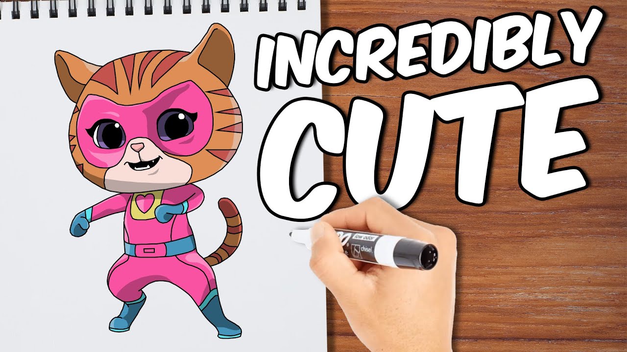 How to draw ginny fro disney juniors superkitties