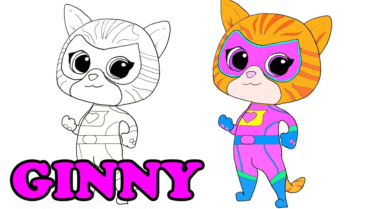 How to draw ginny ð easy to follow tutorial ð from disneys superkitties