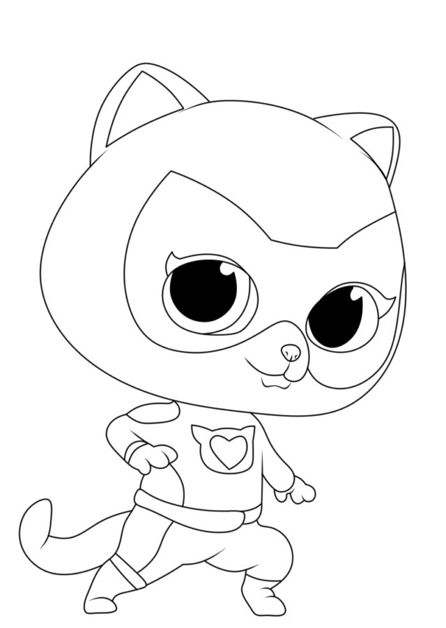 Superkitties coloring pages