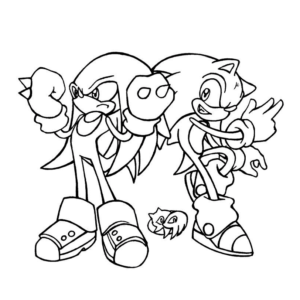 Knuckles coloring pages printable for free download