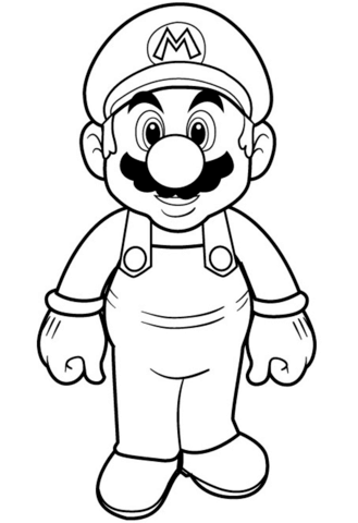 Super mario coloring page free printable coloring pages