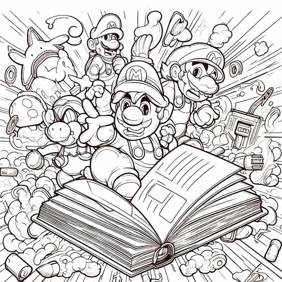 Mario bros coloring pages