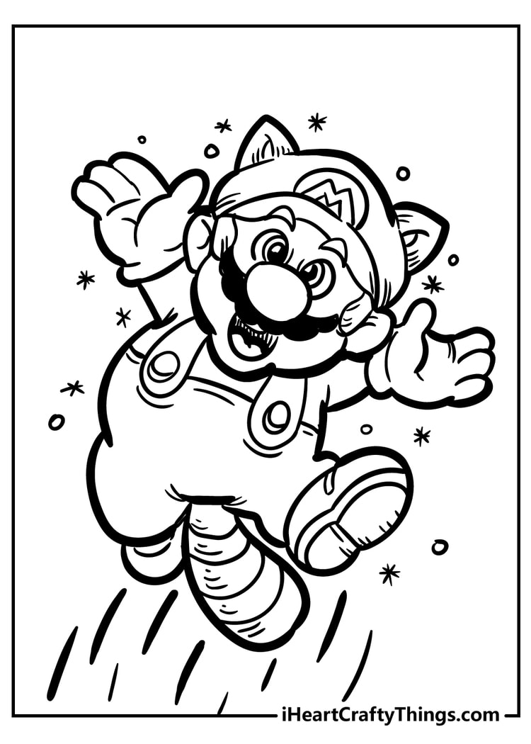 Super mario bros coloring pages free printables