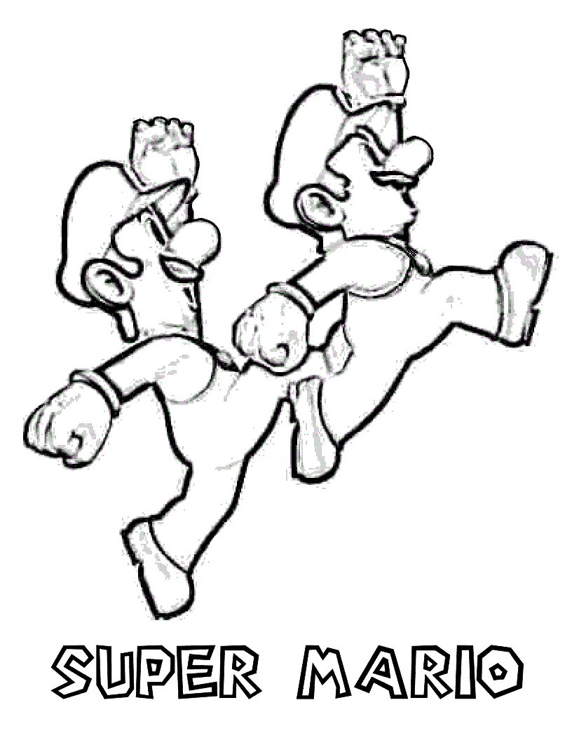 Free printable mario coloring pages for kids