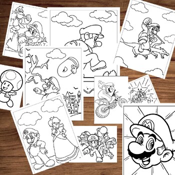 Super mario coloring pages president days activities and summer for children