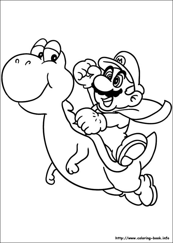 Super mario bros coloring picture