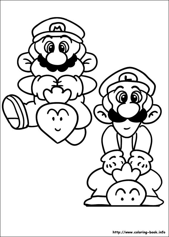 Super mario bros coloring picture