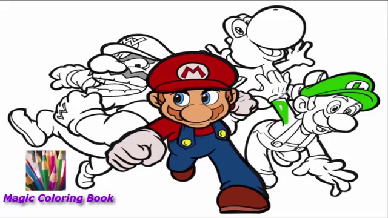 Lets color super mario great super mario coloring book