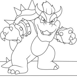 Bowser coloring pages printable for free download