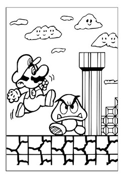 Dive into adventure printable super mario bros coloring pages collection