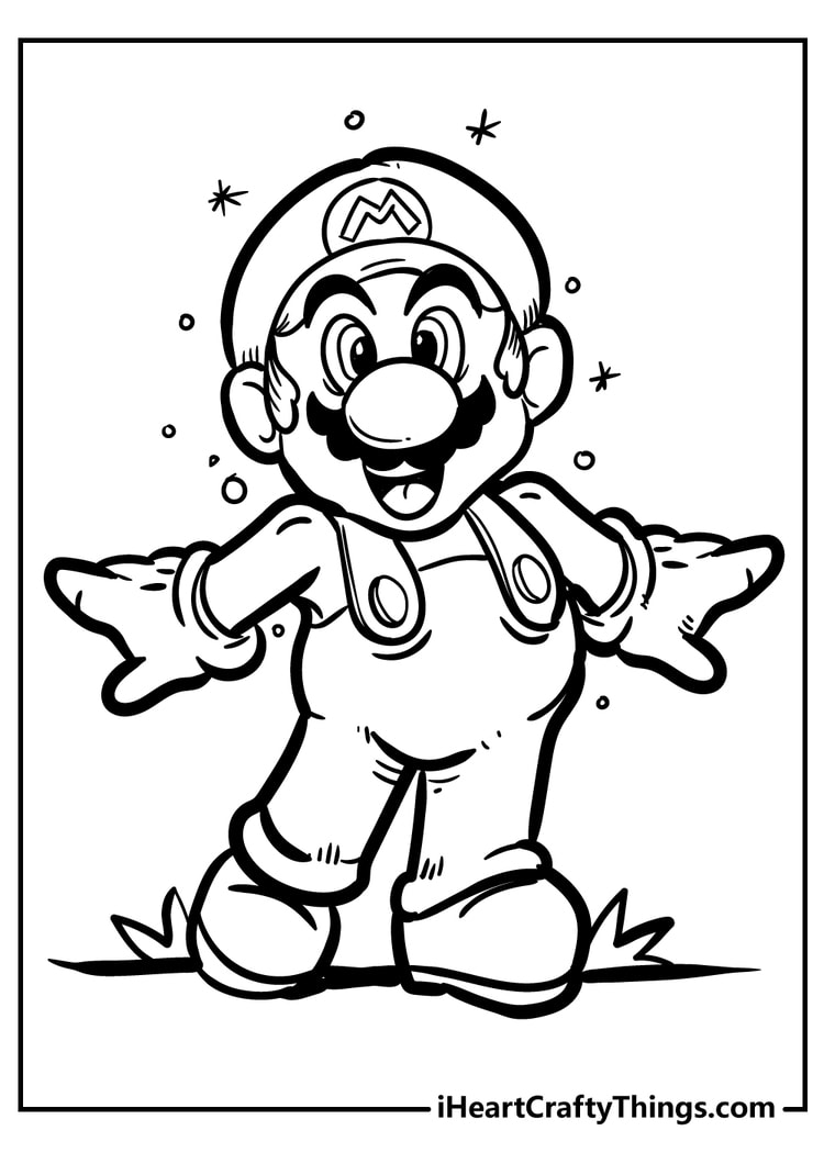 Super mario bros coloring pages free printables