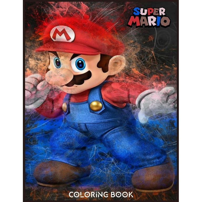 Super mario coloring book illustrations mario brothers coloring books for kids paperback