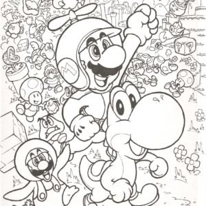 Super mario bros coloring pages printable for free download