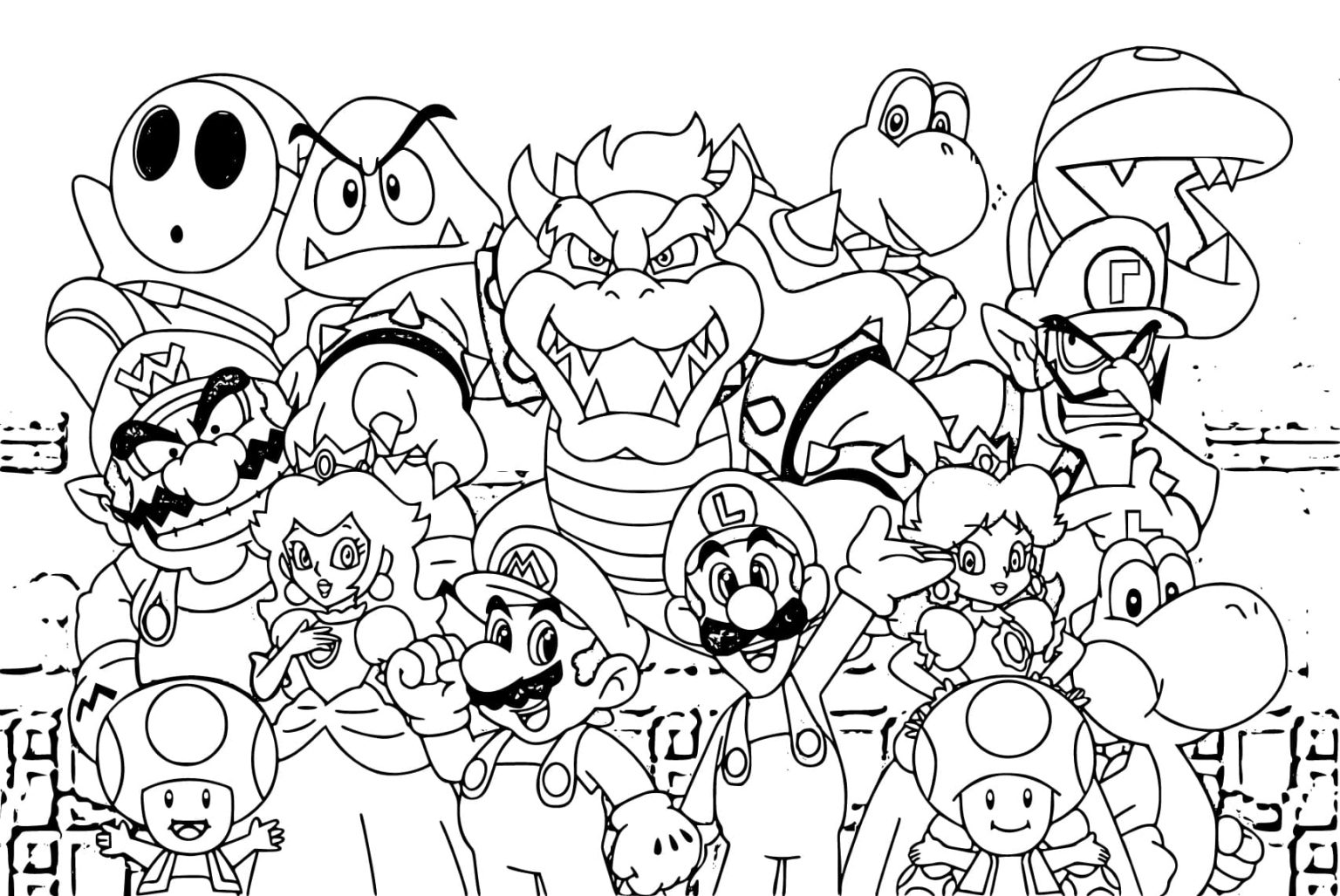 Super mario bros coloring pages