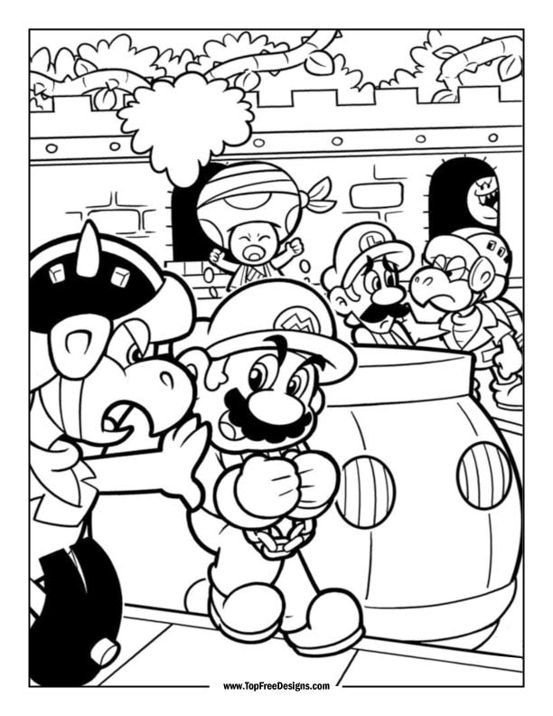 Super mario coloring page