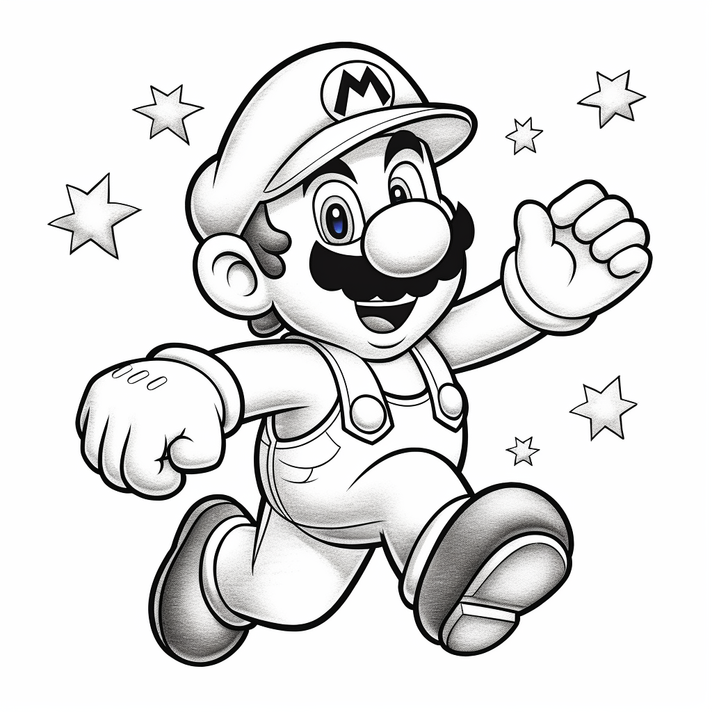 Awesome super mario bros coloring pages