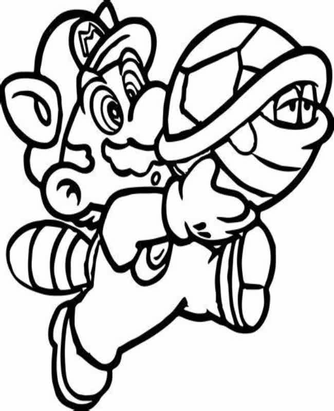 The super mario coloring page free and online coloring printable