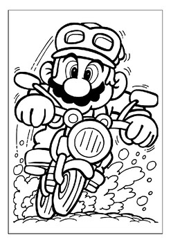 Printable super mario bros coloring pages for kids unleash creativity p