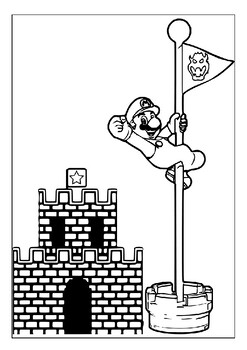 Dive into adventure printable super mario bros coloring pages collection