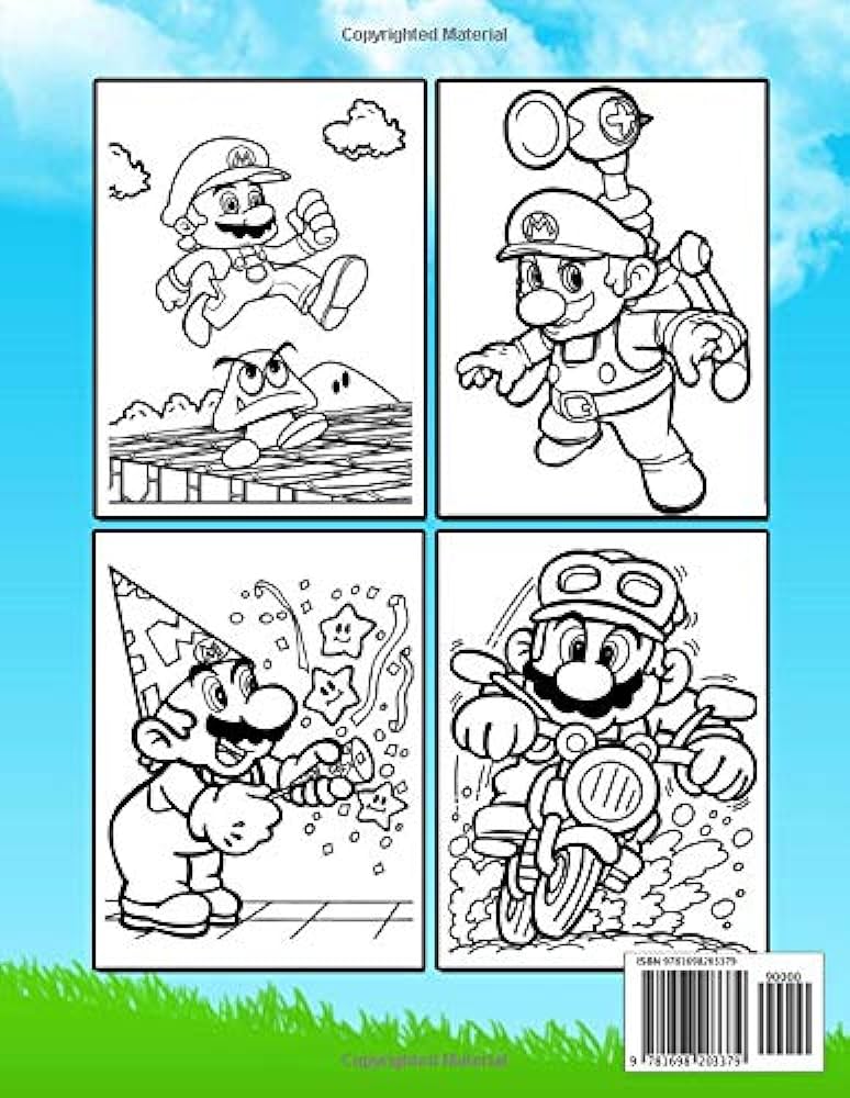 Super mario coloring book cool mario brothers coloring books for creative kids boys hill andrey a books