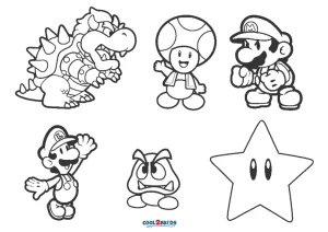 Free printable mario brothers coloring pages for kids