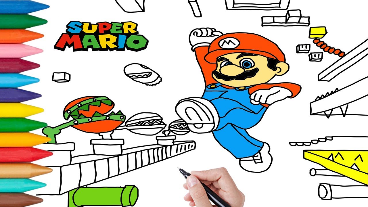 The super mario bros movie coloring page