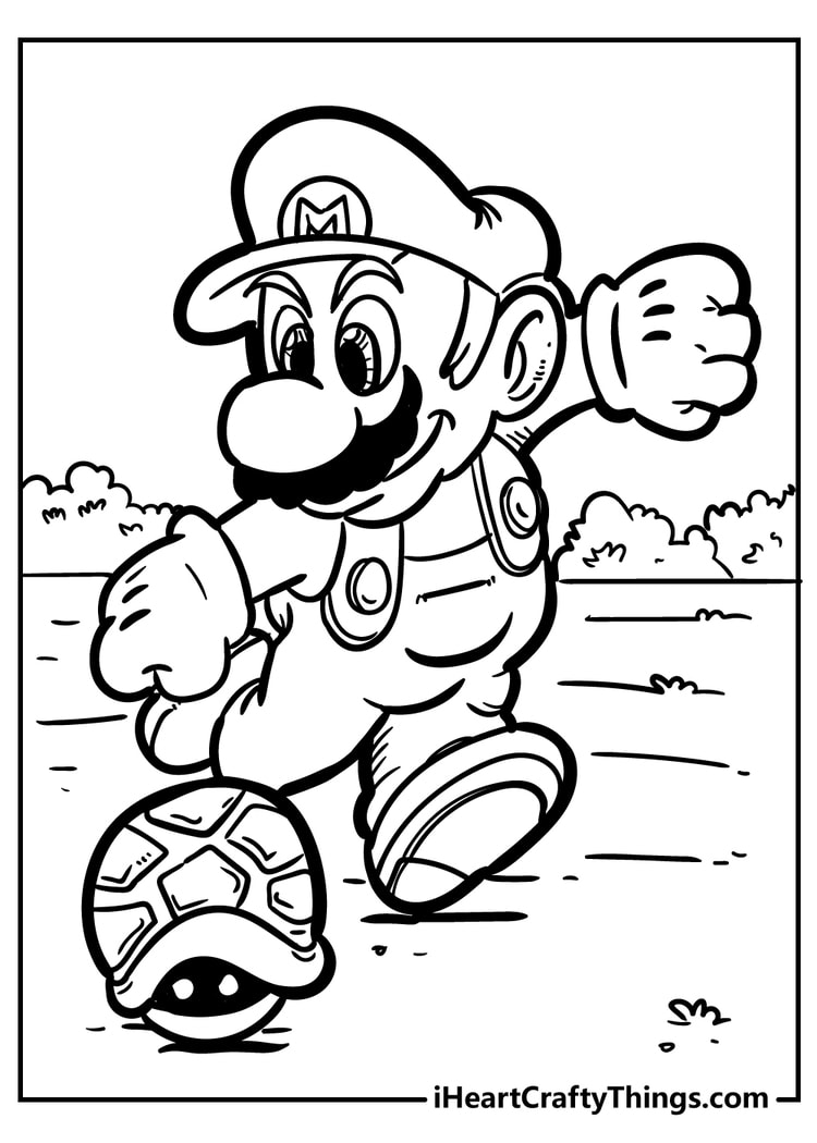 Super mario bros coloring pages free printables