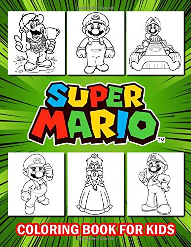 Super mario coloring book for kids super mario princes luigi donkey kong yoshi coloring pages super mario coloring book for teens super mario characters by white production
