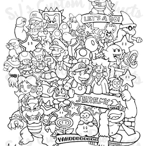 Super mario coloring pages