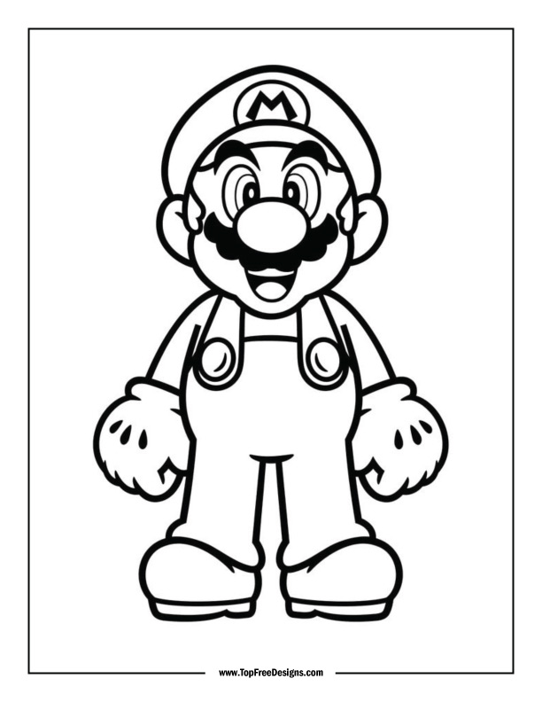 Super mario coloring page