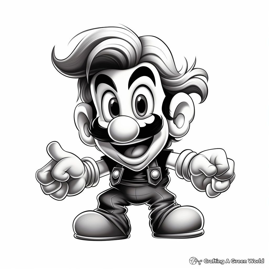 Luigi coloring pages